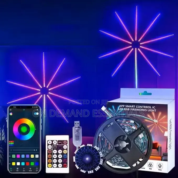 Smart Control IC LED 5V RGB Fireworks Light With Remote Control