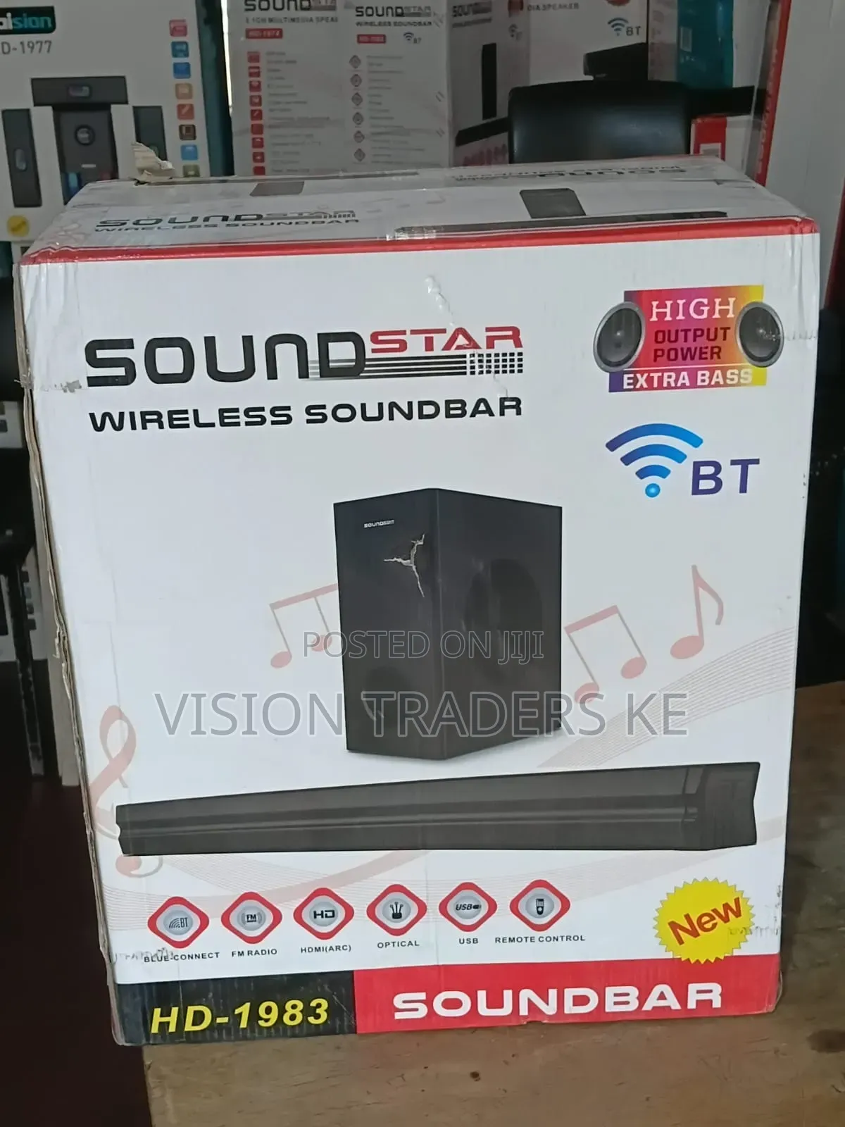 Soundstar HD-1983 2.1Ch Wireless Soundbar System Speaker