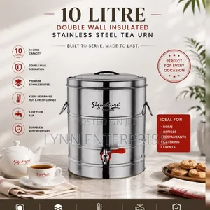 Double Wall Insulated Stainless Steel Tea Urn 10 Litres