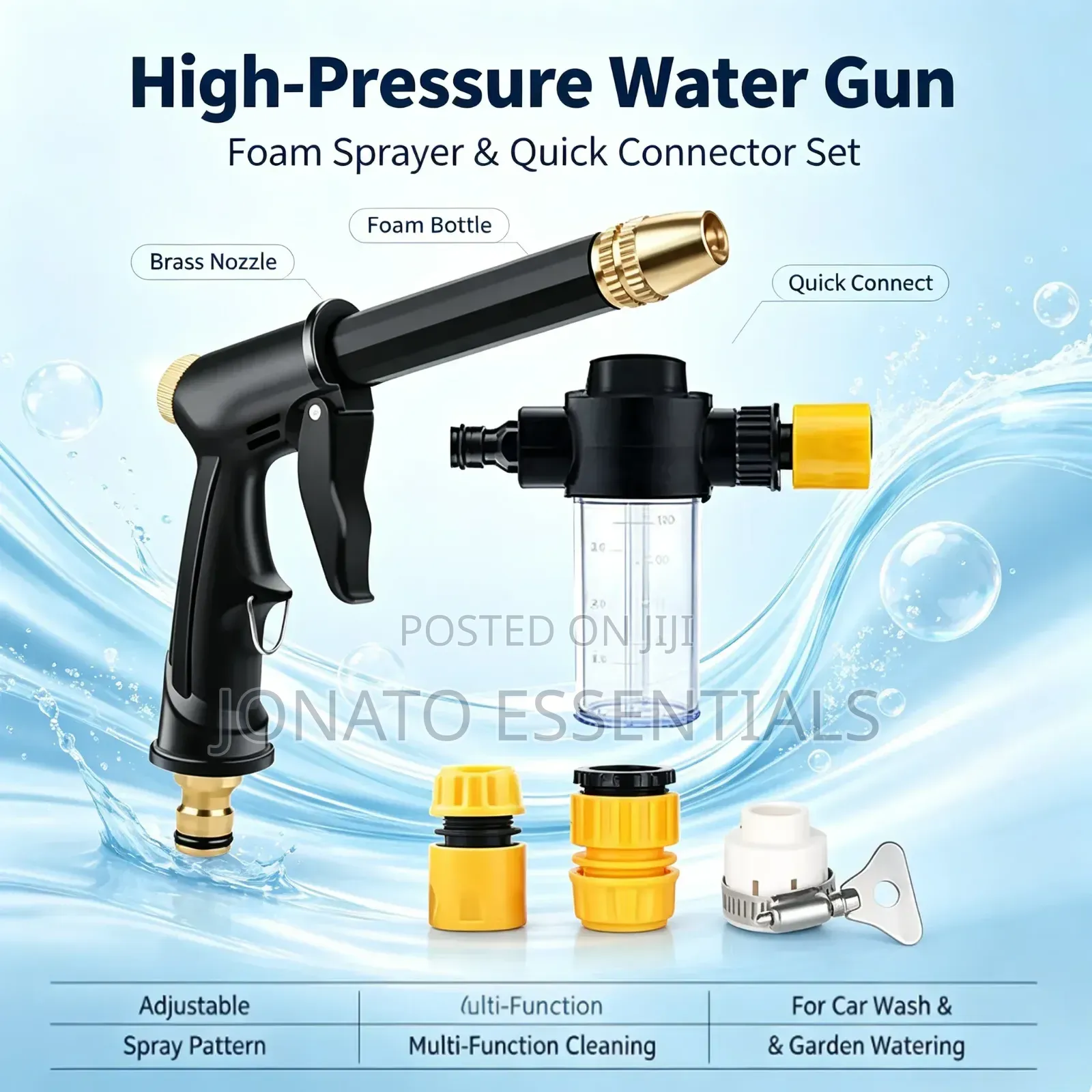 High Pressure Water Gun With Foam Dispenser Car Wash Nozzle