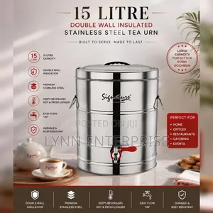Double Wall Insulated Stainless Steel Tea Urn 15 Litres