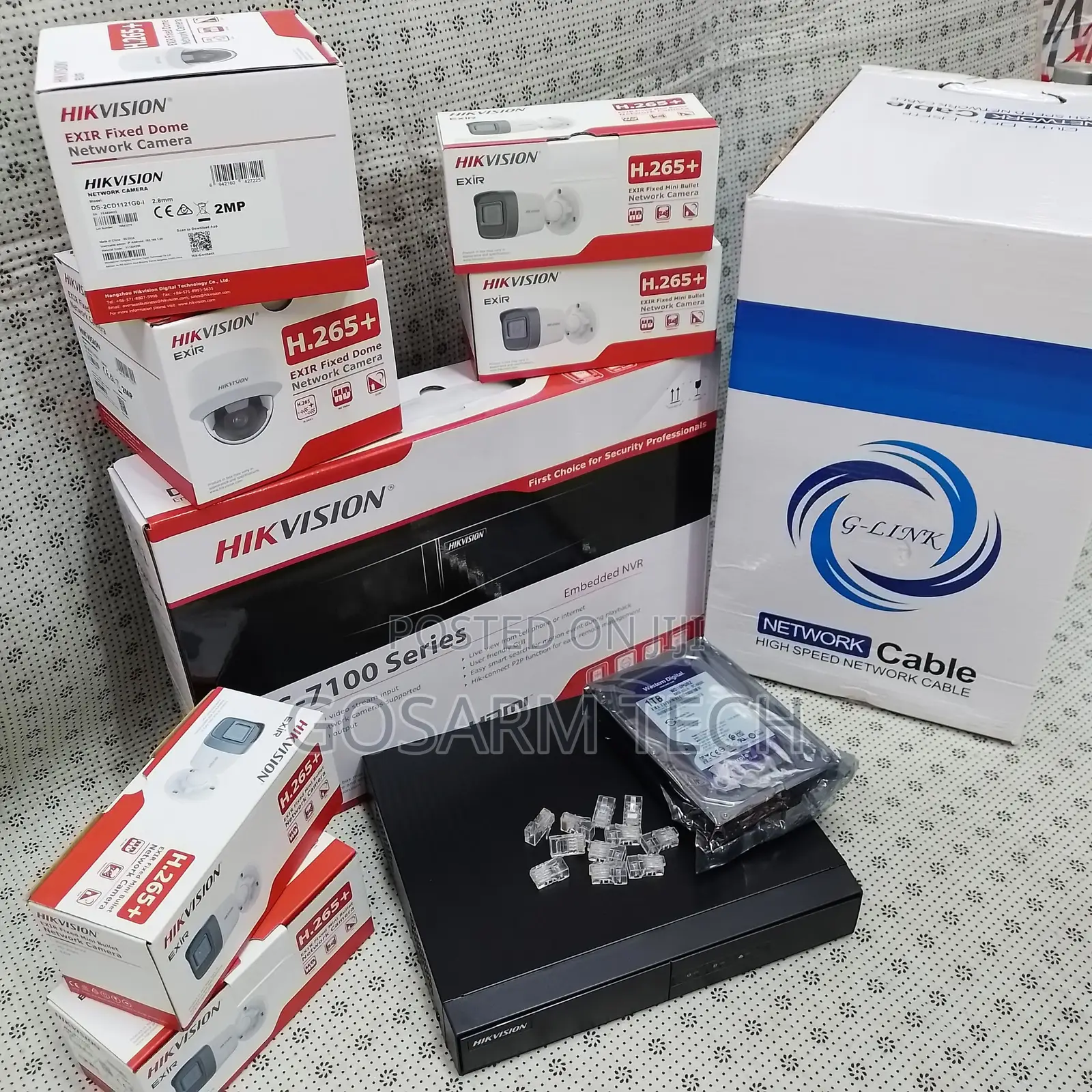 Hikvision 2MP 8Channel NVR IP IR Cameras CCTV Surveillance Package