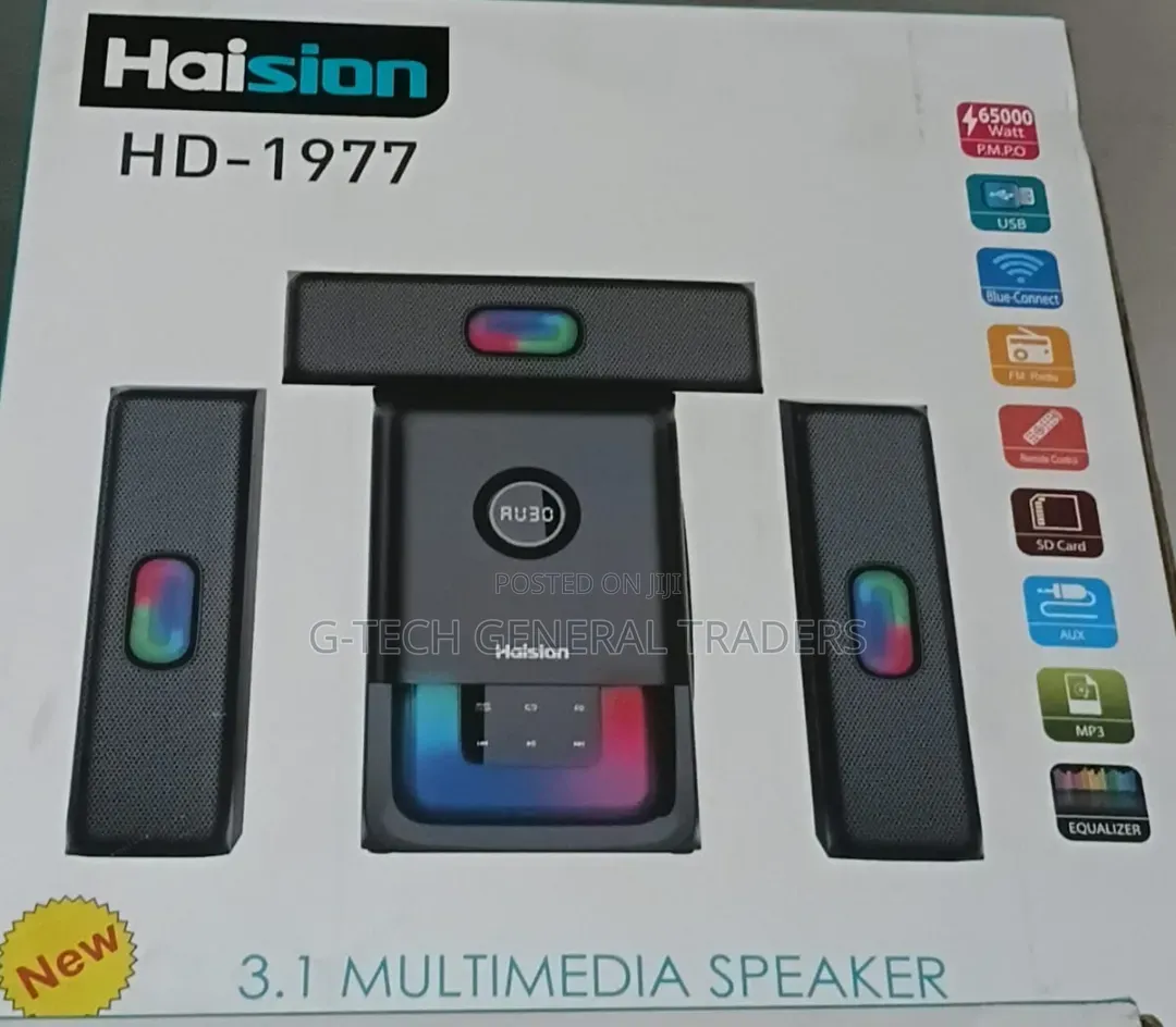 Haision Multimedia Speaker System 3.1 Ch 65000 W Hd- 1977