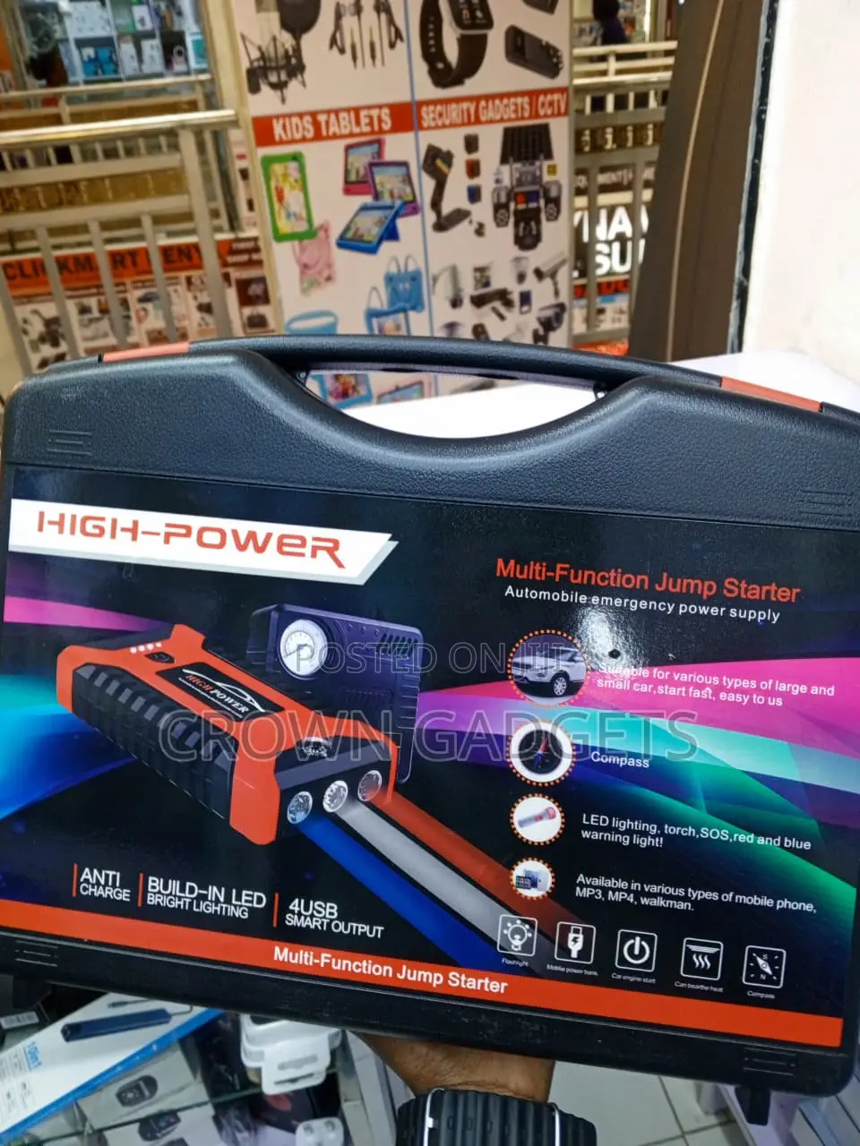 Car Jump Starter 600A With Air Inflator & Power Bank
