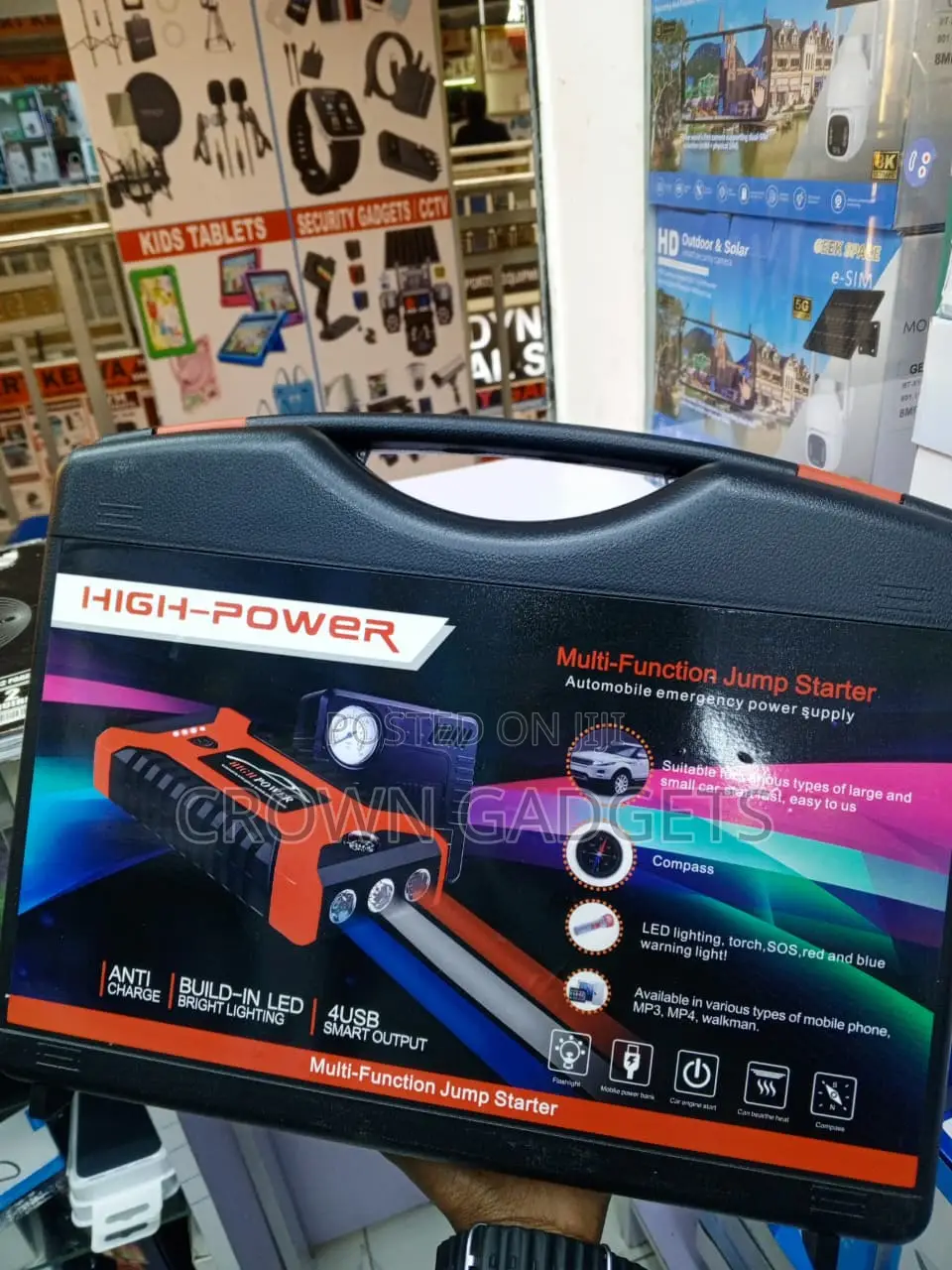 Car Jump Starter 600A With Air Inflator & Power Bank