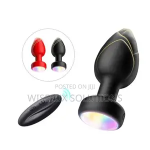 LED Remote-Controlled Vibrating Butt Plug – Rechargeable