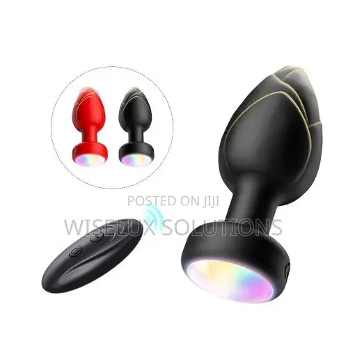 LED Remote-Controlled Vibrating Butt Plug – Rechargeable