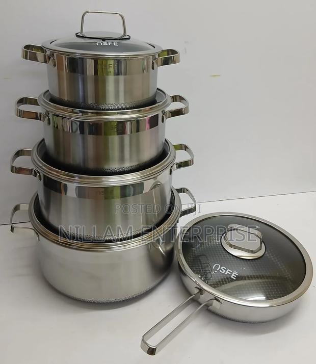 10pc Premium High Quality Tripply Stainless Steel Cookware Set