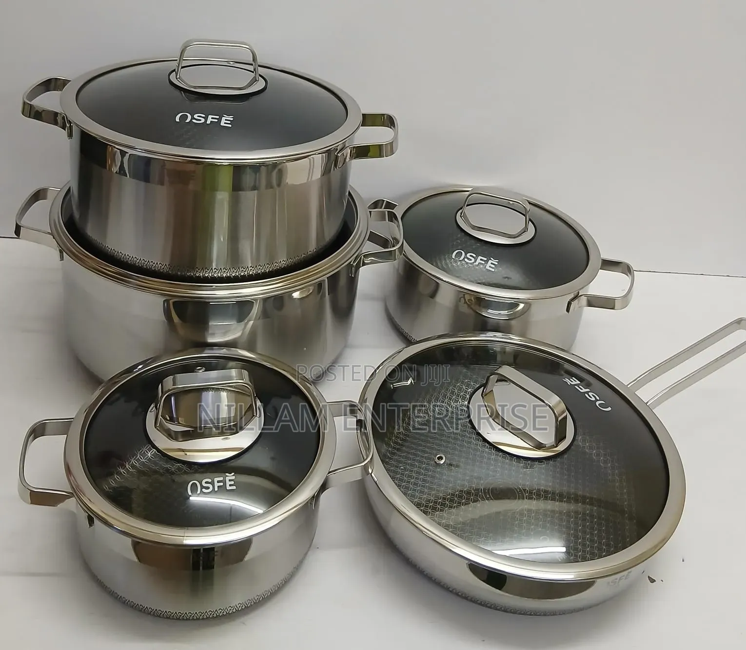10pc Premium High Quality Tripply  Stainless Steel Cookware Set