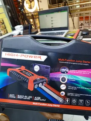 Car Battery Booster 600A With Air Inflator & Power Bank