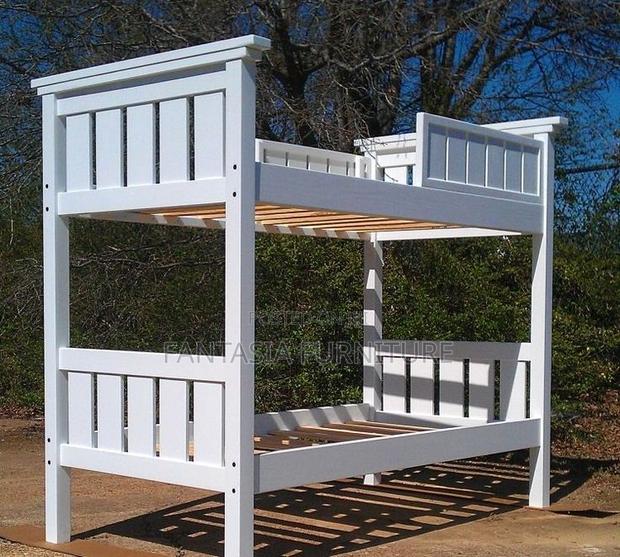 4x6 Classic Clean Finish White Bunk Bed - thumbnail 2