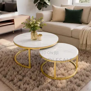 Nesting Tables Marble Nesting Coffee Table Set With Gold Metal Frame