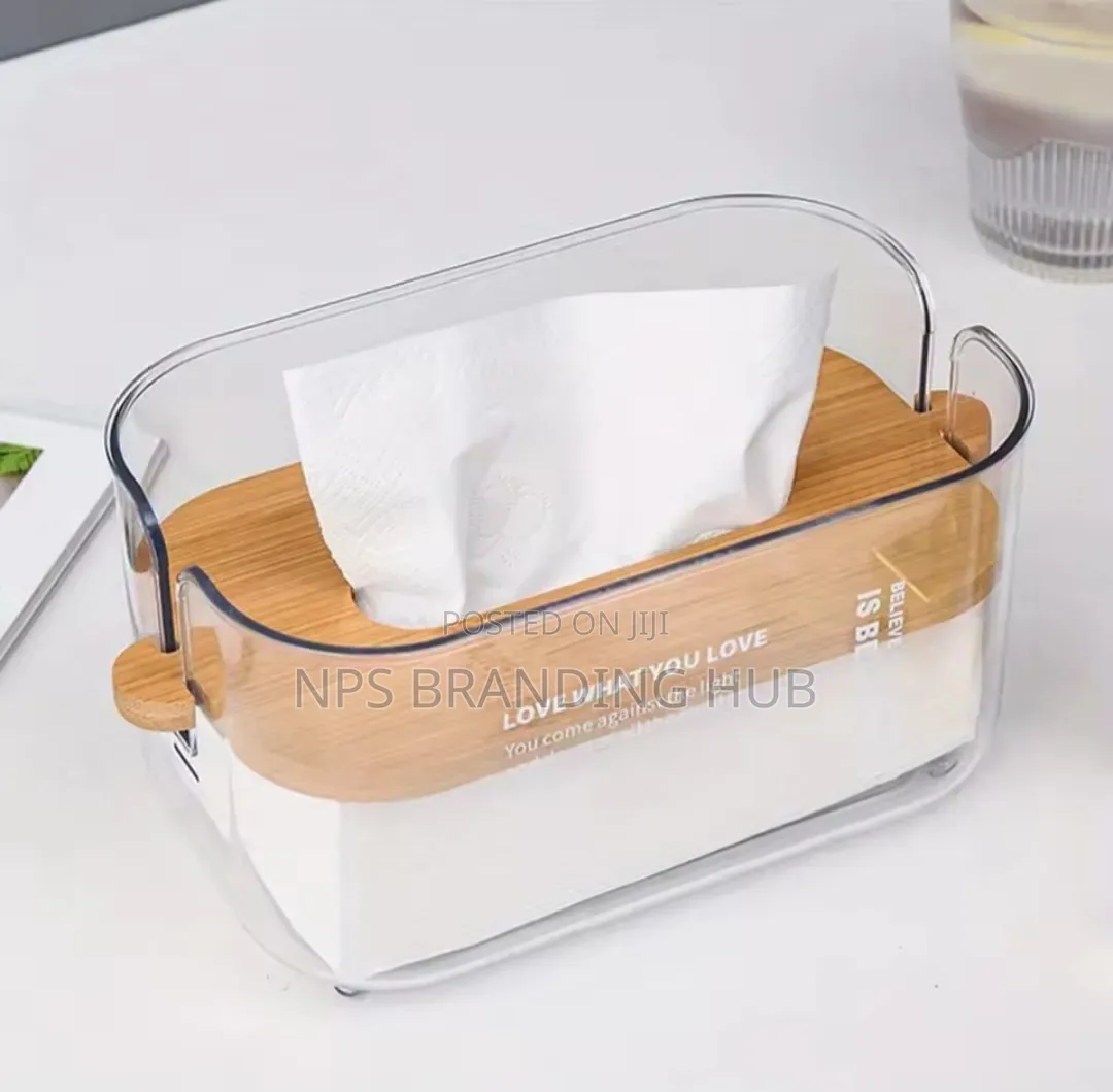 Acrylic With Bamboo Serviette Holder(Nm