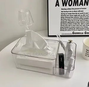 Acrylic Partitioned Serviette /Napkin Holder Clear (Nm