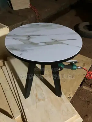 Marble-Top Round Nesting Table
