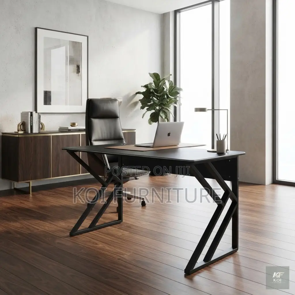 Office Desk; 1400MM Black Style Colore Home Office Desktop Table