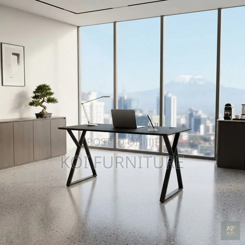 Office Desk; 1400MM Black Style Colore Home Office Desktop Table
