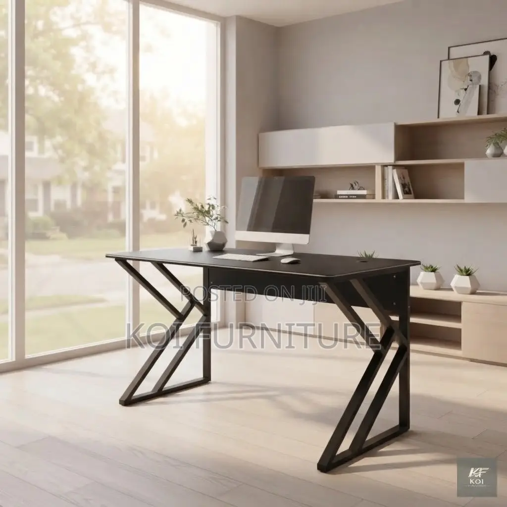 Office Desk; 1400MM Black Style Colore Home Office Desktop Table