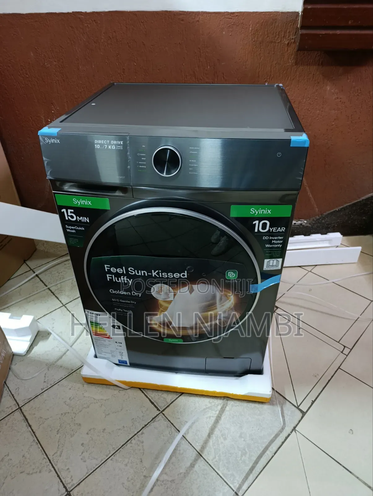Syinix 10/7kg Washer and Dryer Combo Front Load Washing Machine