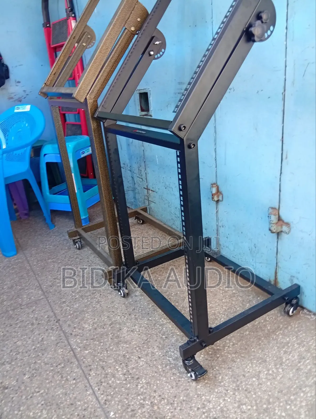 12U + 9U Heavy-Duty Professional DJ Mixer Combo Rolling Rack Stand