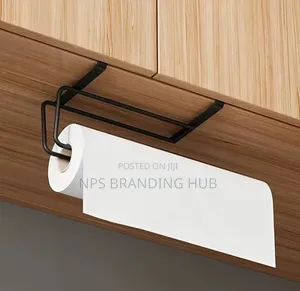 Metallic Kitchen Paper Towel Holder Undershelf/Door Hook (Nm