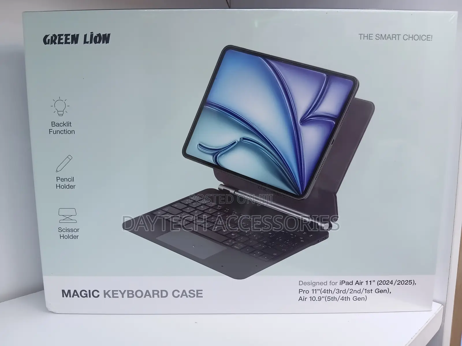 Green Lion iPad 11th (A16, 2025) / 10th Gen Case Magic Keyboard.