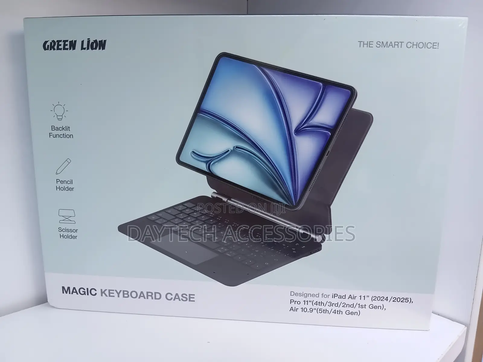 Green Lion iPad 11th (A16, 2025) / 10th Gen Case Magic Keyboard.