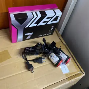 Plug & Play Y7 Mini LED Lens Headlight Bulbs Long-Lasting Performance.