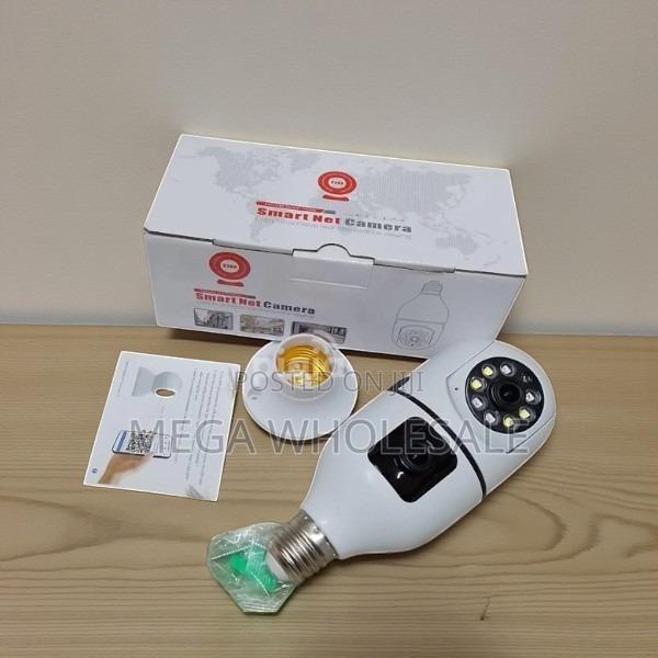 Smart Indoor Security Dual Lens PTZ WiFi Bulb Camera