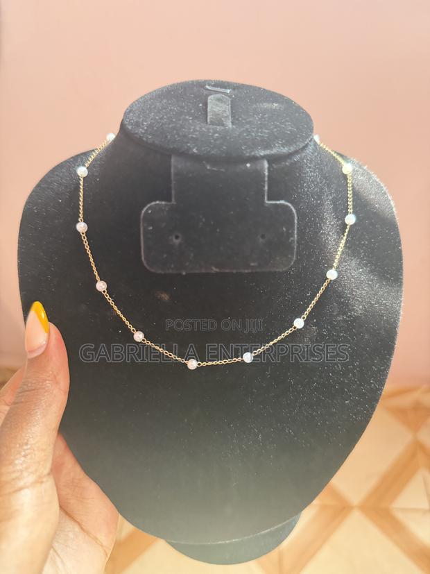 Pearl Choker Necklace Gold Color