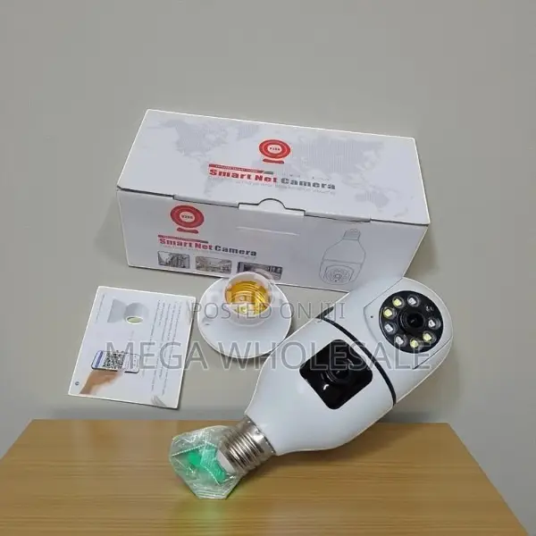 Smart Home Monitoring Dual Lens PTZ WiFi Bulb Camera