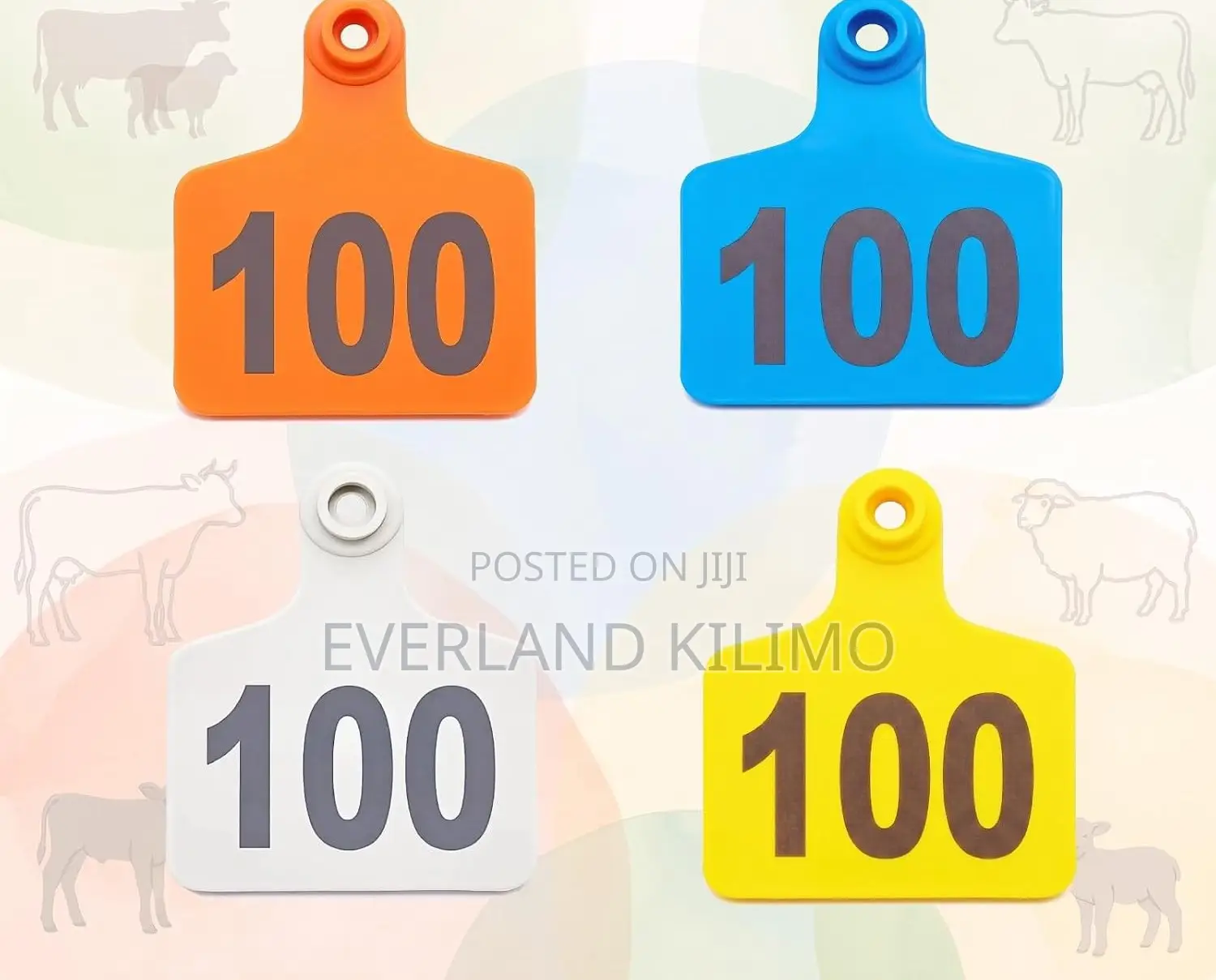 Large Purchase Identification Cattle Ear Tag - Numbered