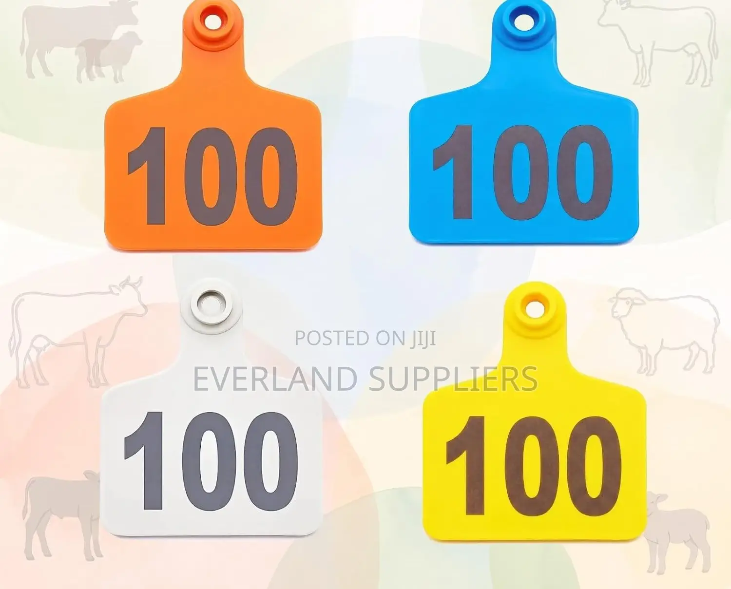 Large Purchase Identification Cattle Ear Tag - Numbered