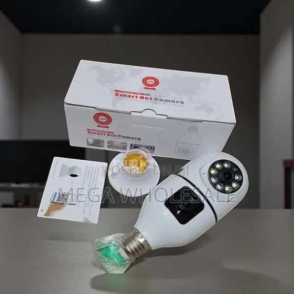 Smart Panoramic View Dual Lens PTZ WiFi Bulb Camera