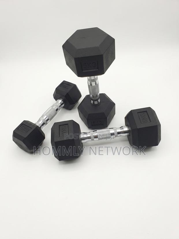 5kg Hexagonal Dumbbells Pair
