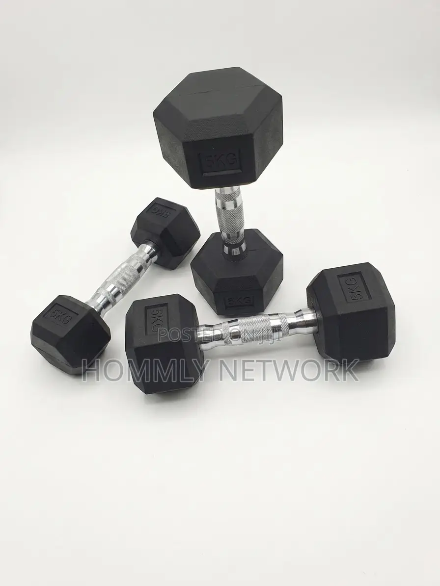 5kg Hexagonal Dumbbells Pair