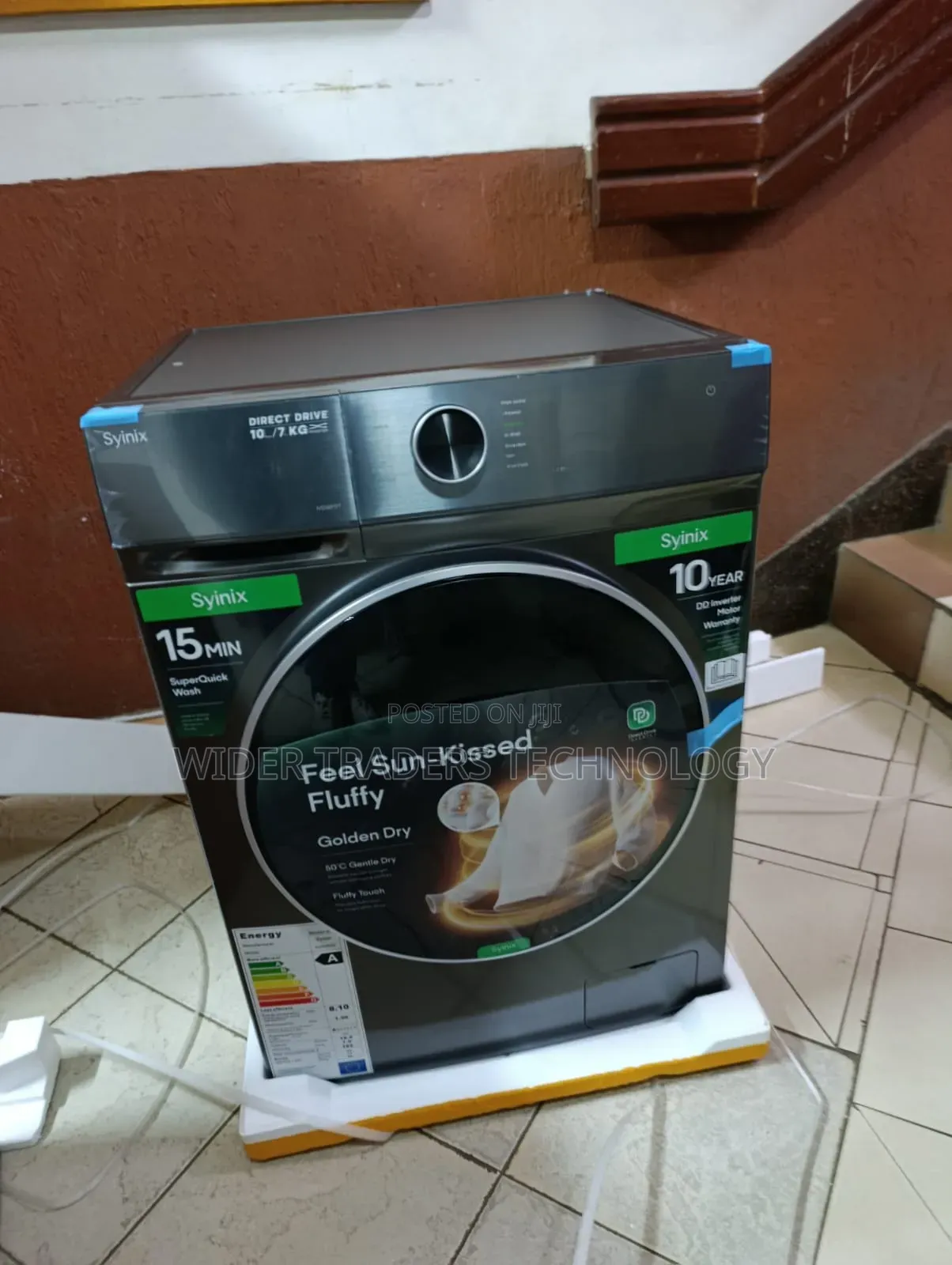 Syinix 10/7 Kg Front Load Wash and Dry Washing Machine