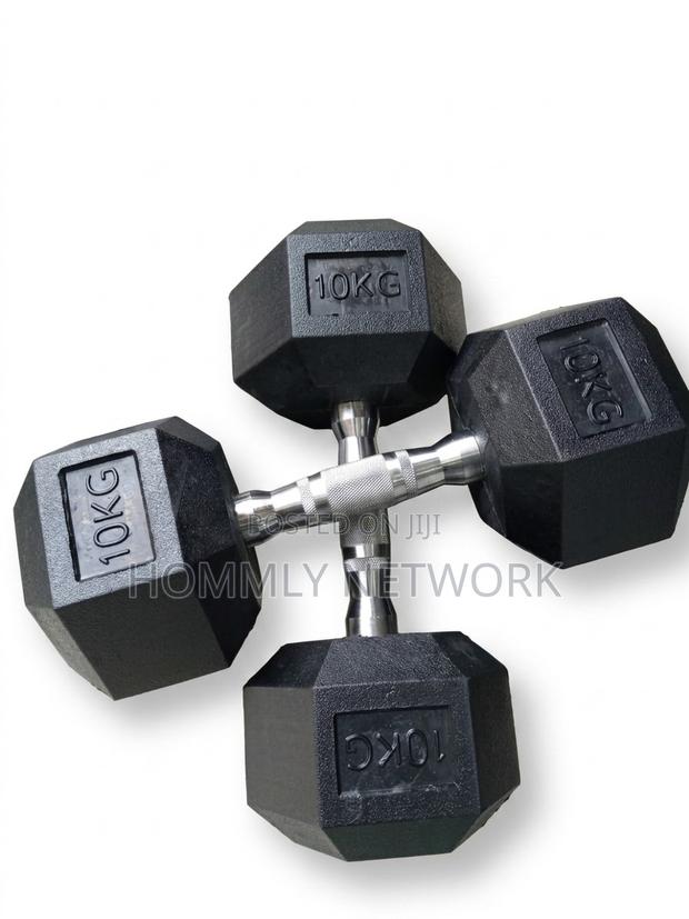 10kg Hexagon Dumbbells Pair