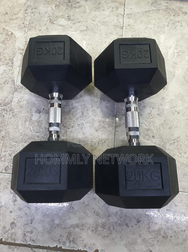 20kg Hex Dumbbells Pair - thumbnail 3