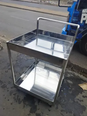 Two Tier Stainless Steel Trolley