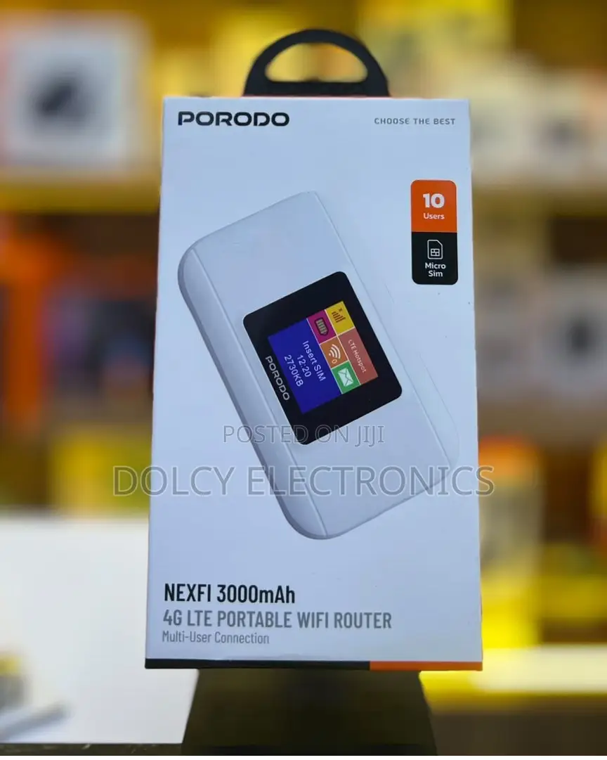 PORODO NEXFI 3000mAh 4G Portable Wifi Router