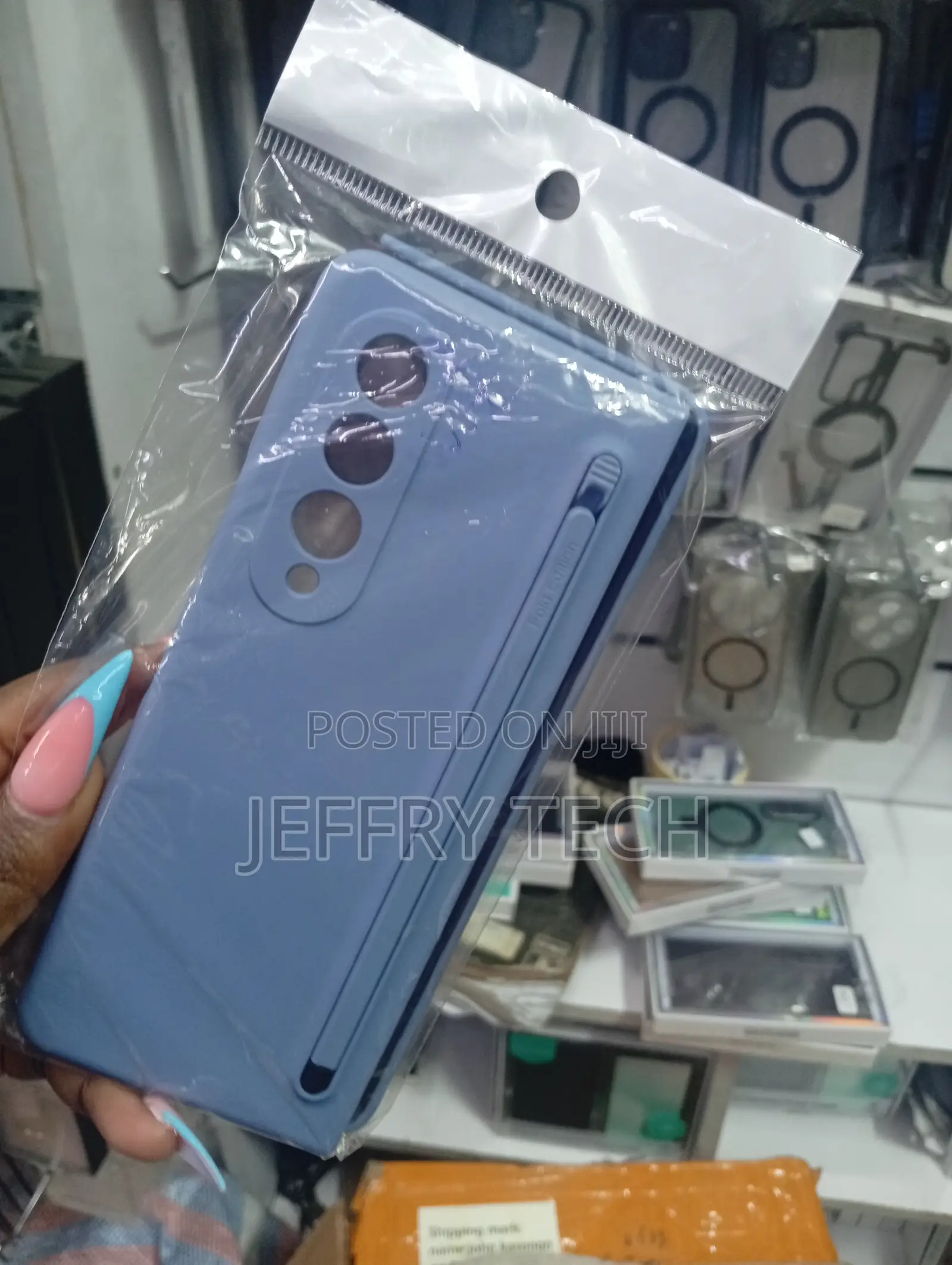 Blue Foldable Smartphone Protective Caser Z Fold 5