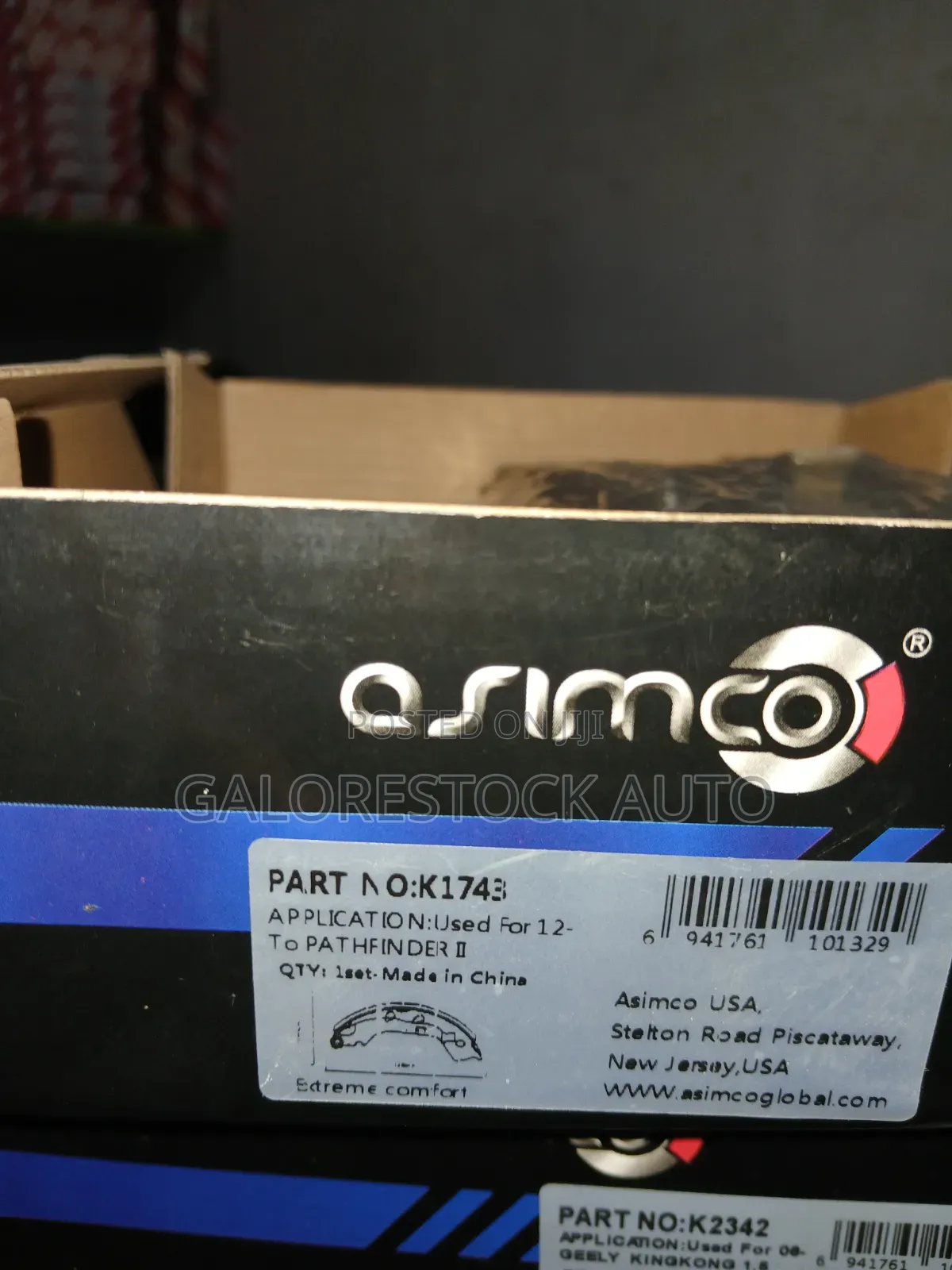 K1743 – Nissan March K13 – Rear Brake Linings/Shoes.