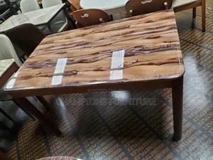 Luxury Glossy Marble Effect Dining Table