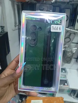 Green Leather Case With an for the Samsung Galaxy Z Fold 6