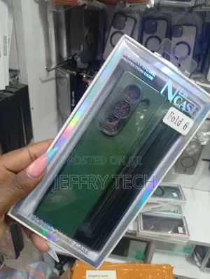 Green Leather Case With an for the Samsung Galaxy Z Fold 6
