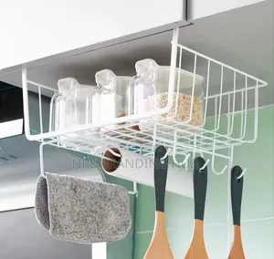 Metallic Under Shelf Rack White & Black Nm