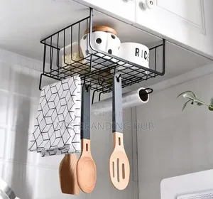 Metallic Under Shelf Rack White & Black Nm