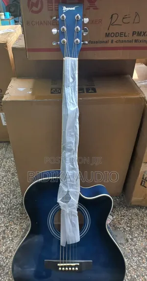 40-Inch Cutaway Acoustic Guitar in Transparent Blue Sunburst Finish
