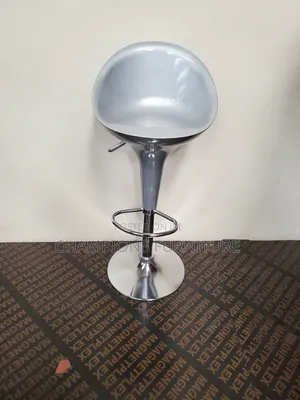 Modern Silver Metallic Barstool
